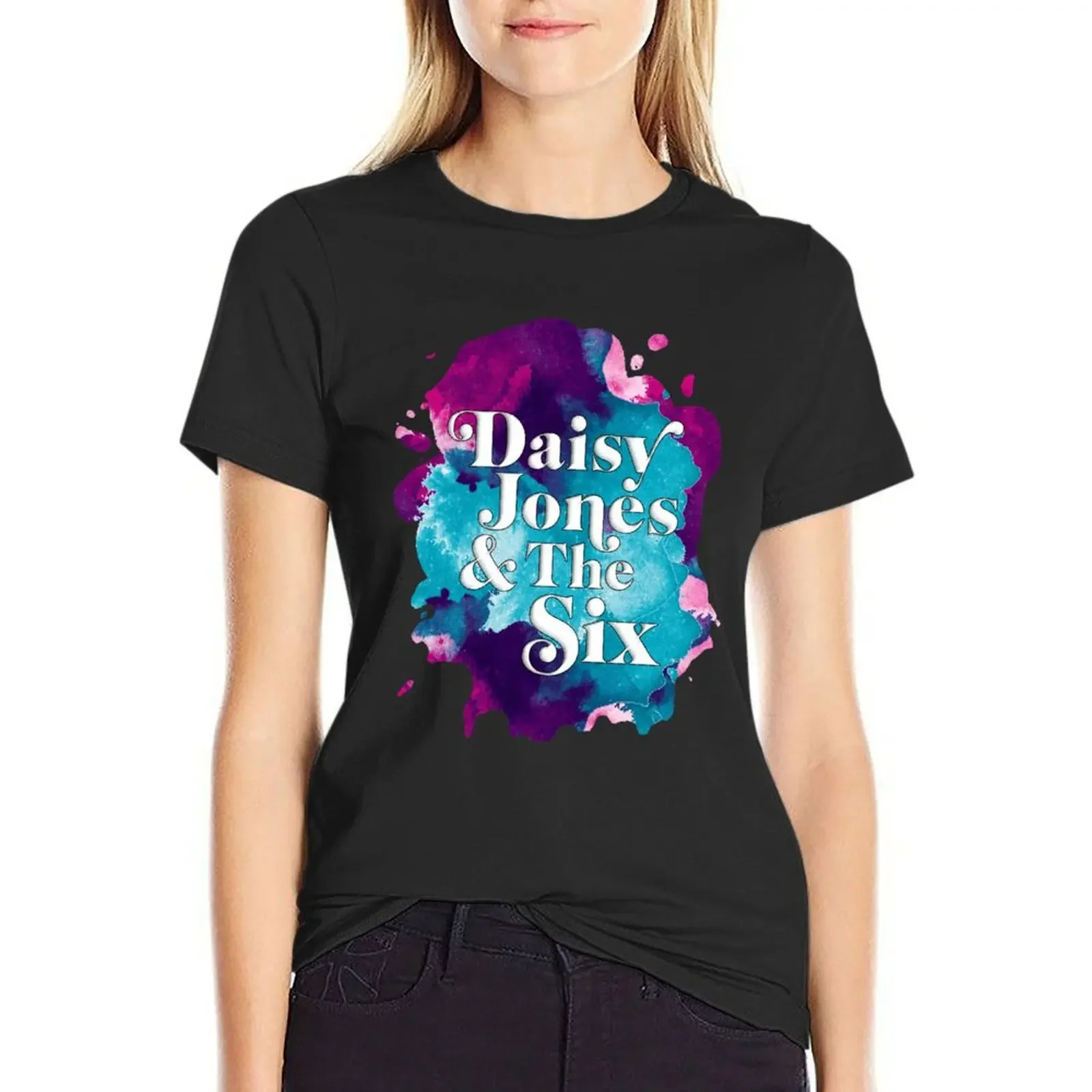 

Daisy Jones and The Six Colour Retro T-Shirt cute clothes blacks cute tops customs Woman clothes
