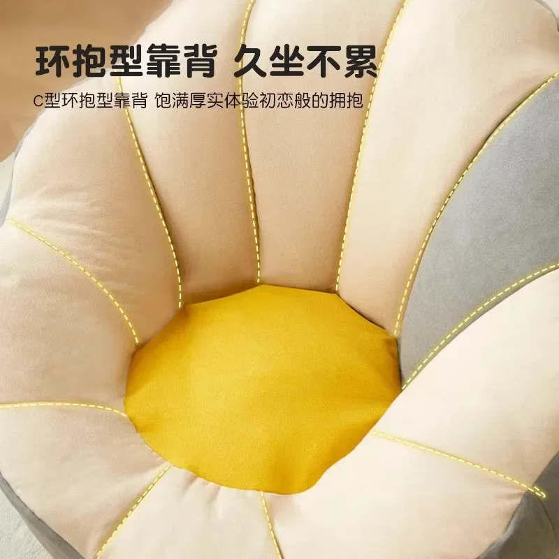 Lazy sofa sleepable reclining single bean bag small sofa bedroom balcony leisure chair Internet celebrity petal children's sofa