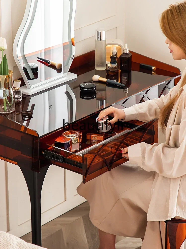 

ls 27Household makeup table bedroom simple acrylic makeup table small apartment designer model