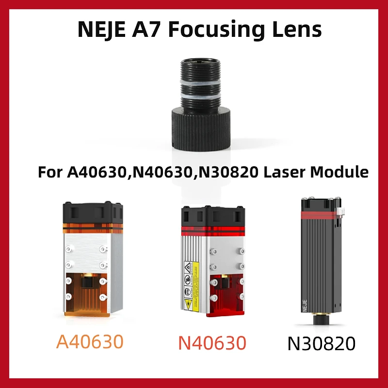 NEJE A7 Focusing Lens Collimating Coated Replacement Glass Lens for NEJE N30820/ N40630/ A40630 Laser Module