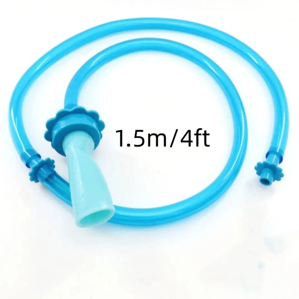 Flexible Adjustable Shower Hose Faucet Extension Blue Silicone Adapter Elastic Hose ABS Portable