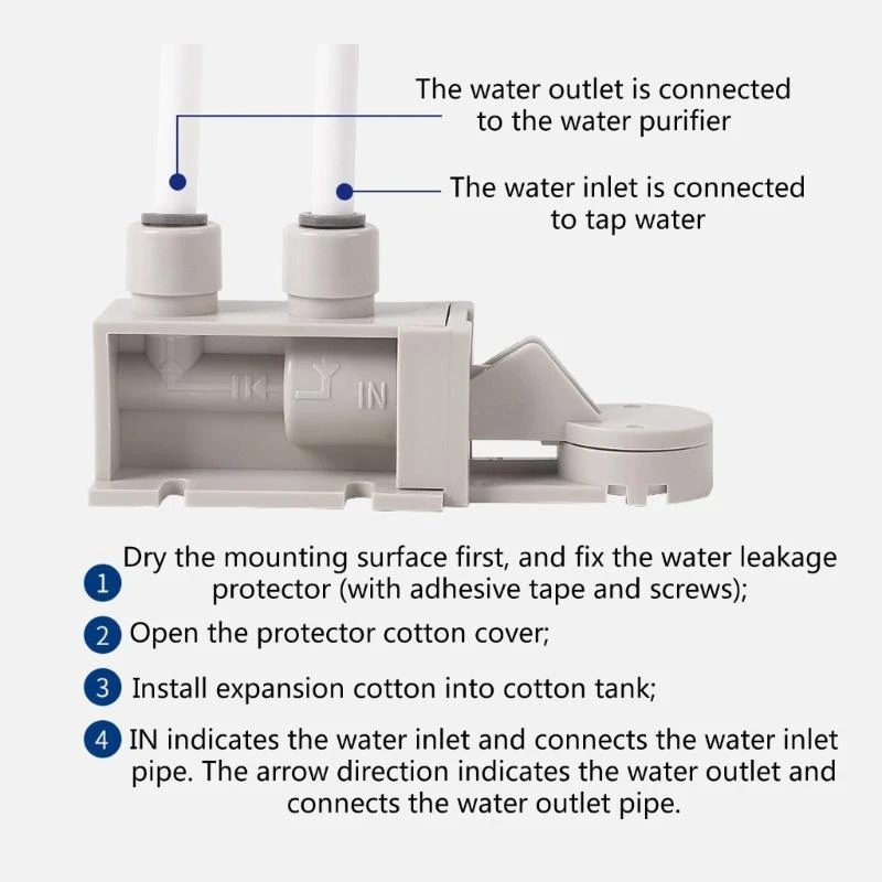 كاشف تسرب المياه التلقائي الإغلاق الصمامات توقف إمدادات المياه عند تسرب المياه للتناضح العكسي تحت ماء بالوعة