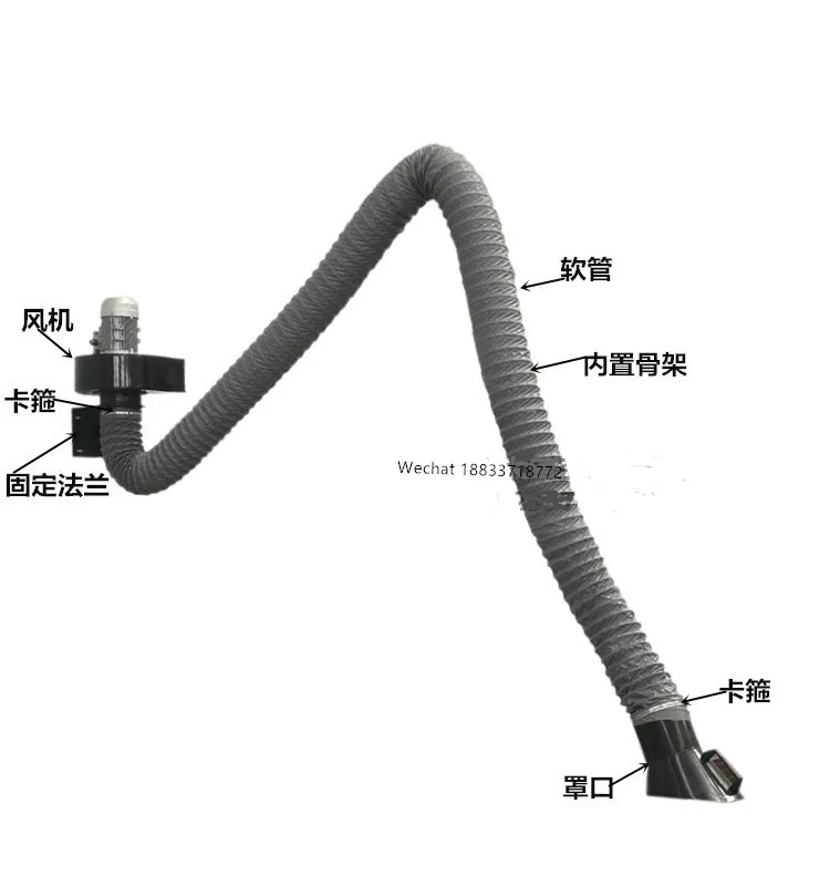 Factory Offer Welding Fume Extractor Single Suction Arm 160*2m with Fan