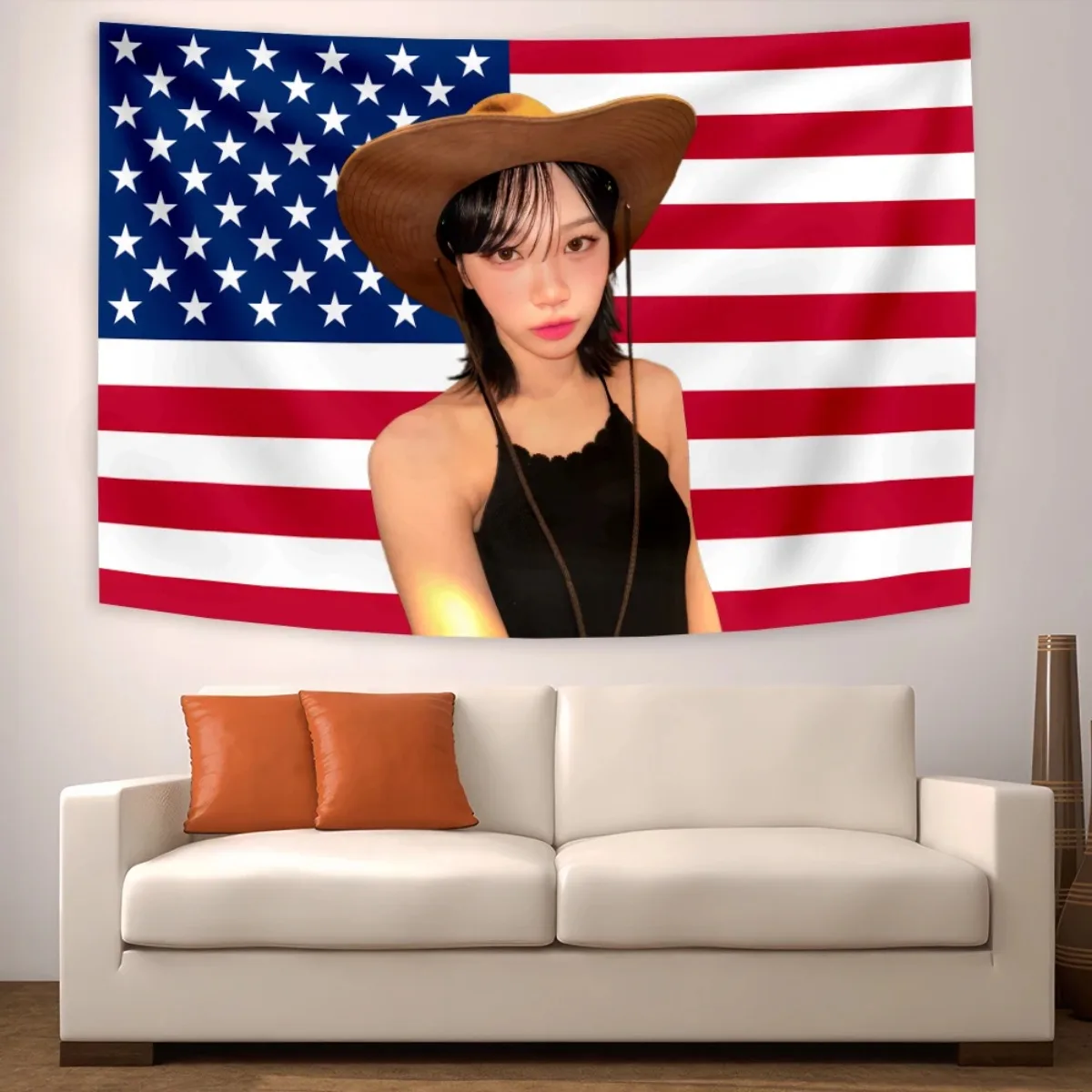 Chaewons America Flag Tapestry Poster Funny Banner For Dorm Bedroom Wall College Party Indoor Outdoor Decorations