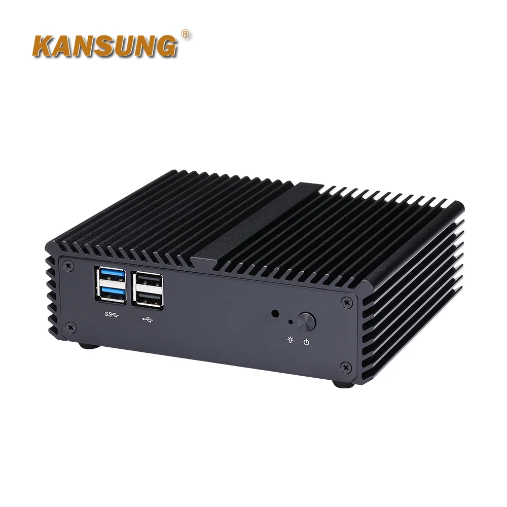 Konsumsi daya rendah 2 LAN 2 HD Intel Pentium J3710 prosesor Quad Core Brasil tanpa kipas 12V X86 papan tunggal Nettop PC Mini