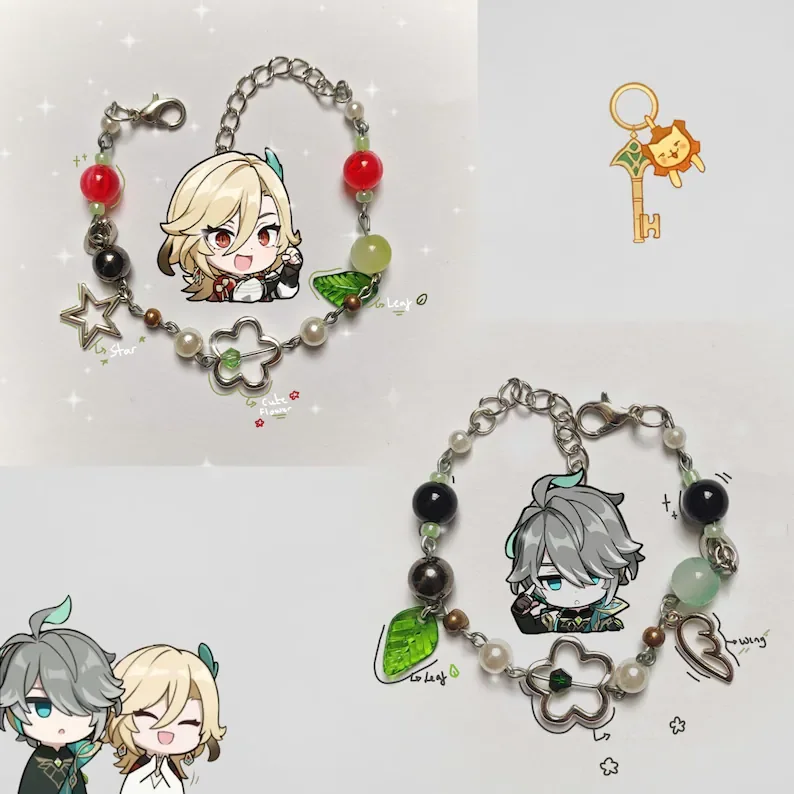 الهيثم وكافيه - أساور متطابقة مستوحاة من جينشين (تُباع بشكل فردي أيضًا) #1