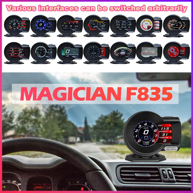 

Original Magician obd gauge F835 Multi Function multi gauge car Automobile Smart Upgrade Digital