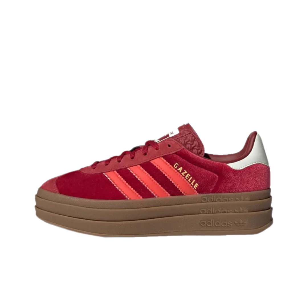 adidas originals GAZELLE BOLD shock-absorbing and wear-resistant low-top women's boardshorts Rose Red