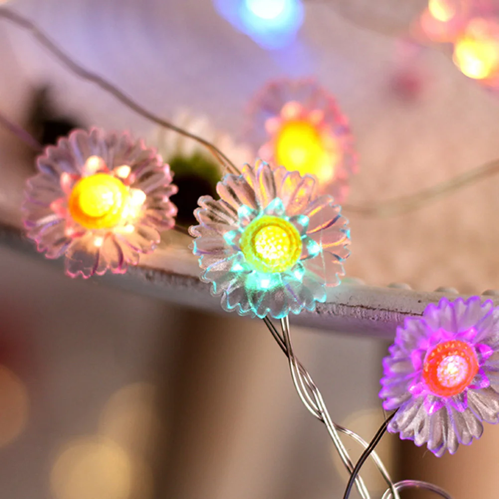 1 قطعة عيد الميلاد ديزي معلقة LED سلسلة أضواء 20 المصابيح آمنة خفيفة الوزن الديكور للمنزل حديقة حفلة أضواء ليلية عيد الميلاد #3