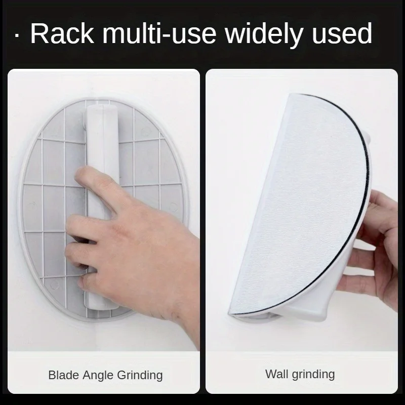Picture 5: Self Adhesive Half Circle Sanding Pad Holder Durable Plastic Drywall Corner Sander Ergonomic Grip for Woodworking DIY Projects