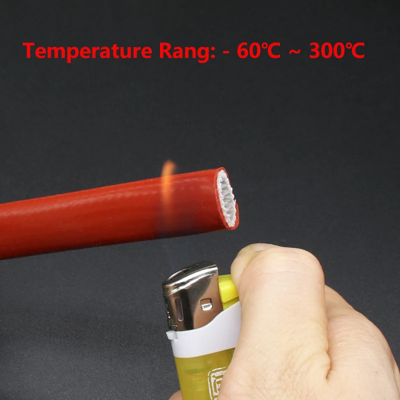Tube en Fiber de verre résistant aux hautes températures, revêtement en résine de Silicone, manchon ignifuge tressé, gaine ignifuge