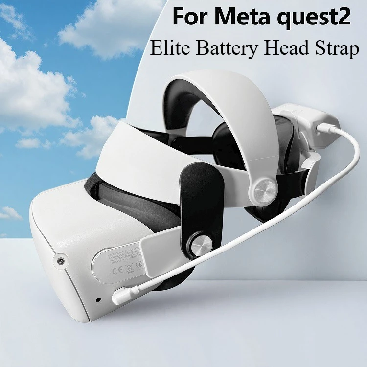 

Elite Battery Head Strap for Meta Quest 2 – Adjustable VR Charging Headband for Extended Playtime and Comfort