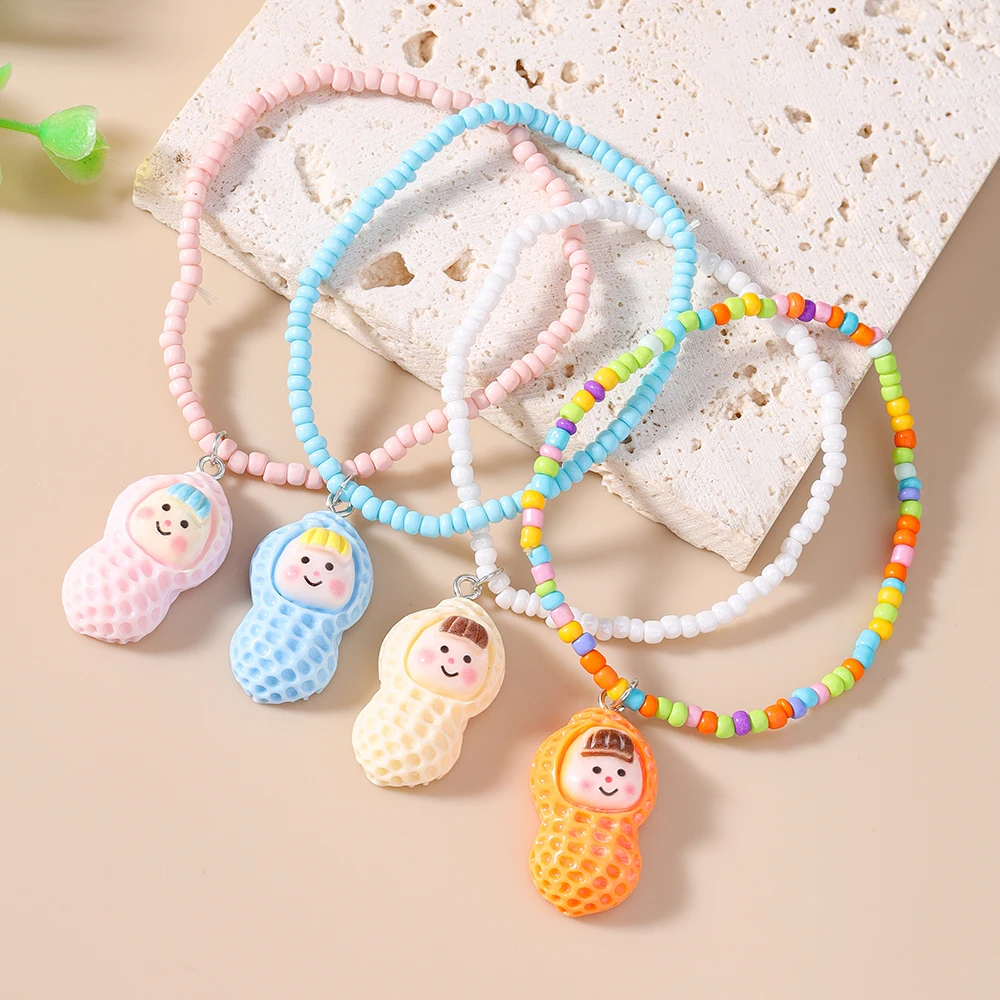 Aihua Bunte Perlenarmbänder im Bohemian-Stil für Frauen, handgefertigtes Blumenarmband, Schmuckgeschenke zum Geburtstag für Mädchen und Kinder – Detail 2