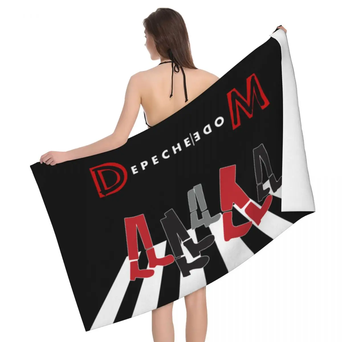 Custom Retro Vintage New Wave Day Quick Dry Microfiber Bath Beach Towel Absorbent Depeche Cool Mode Sauna Shower Towels