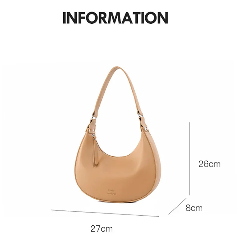 Senior Quality Underarm Bag Half Moon Bag Niche Design Bag Popular Summer Crescent Bag Handbag Female