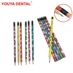 50pcs Cute Pencils For Kids Girls Lead Pencil Packs For School Student Cartoon Tooth Pattern Dentist Dentistry Accessories Gifts