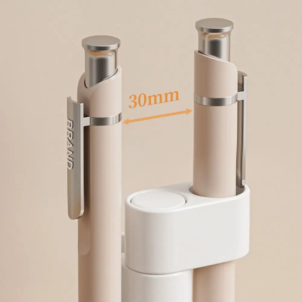 Simple ABS Pen Holder 4-slot Rotating Household Toothbrush Holder Makeup Brush Holder School Office Home