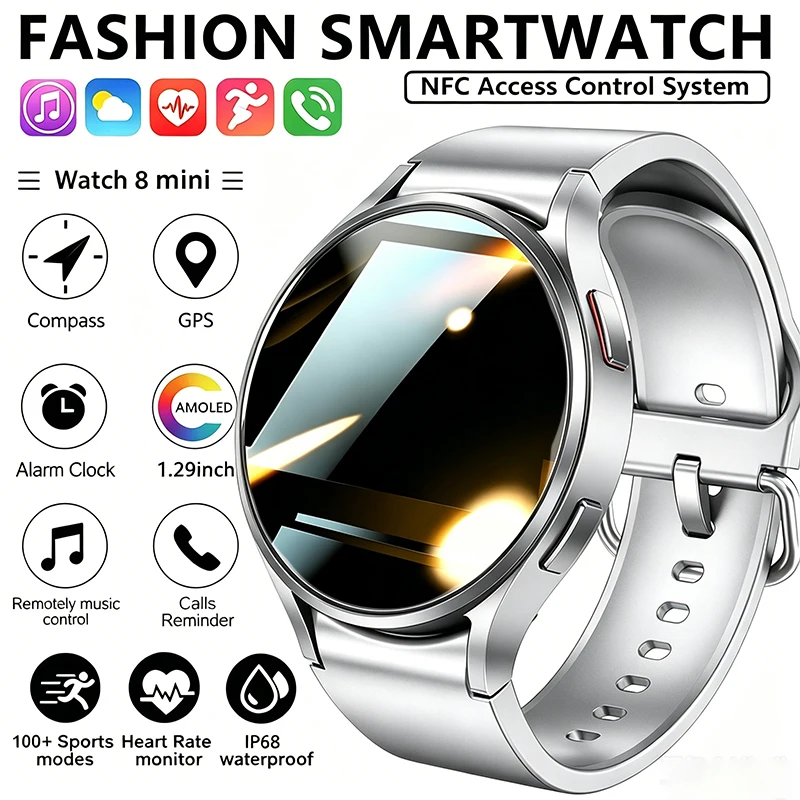

Smart Watch GPS Track Smart Watches For Men Women Sport Heart Rate Bluetooth Call NFC IP68 Waterproof Compass Smartwatch 7 Mini