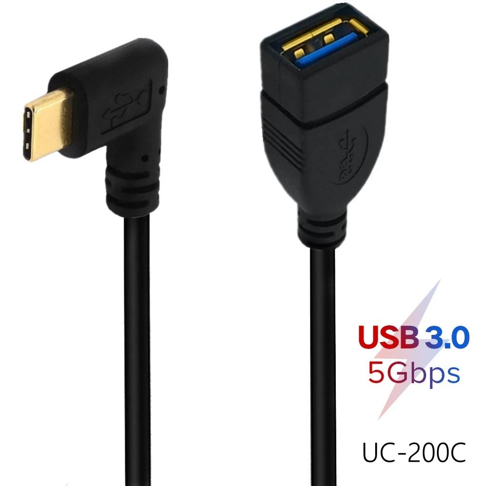 3.0 USB w kształcie litery U 90 stopni 2.0 do adaptera męskiego adaptera C OTG do sterownika lampy błyskowej Xiaomi Redmi Oneplus Realme