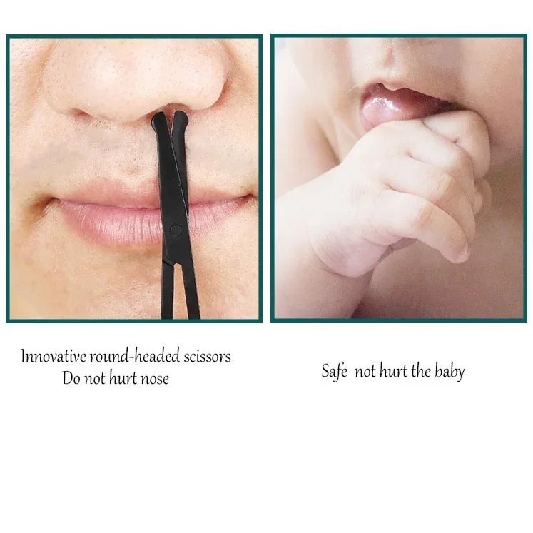 Professional Eyebrow Scissors Nose Hair Trimmer Stainless Steel Precision Tweezers Facial Grooming Tools for Beauty Salon Spa