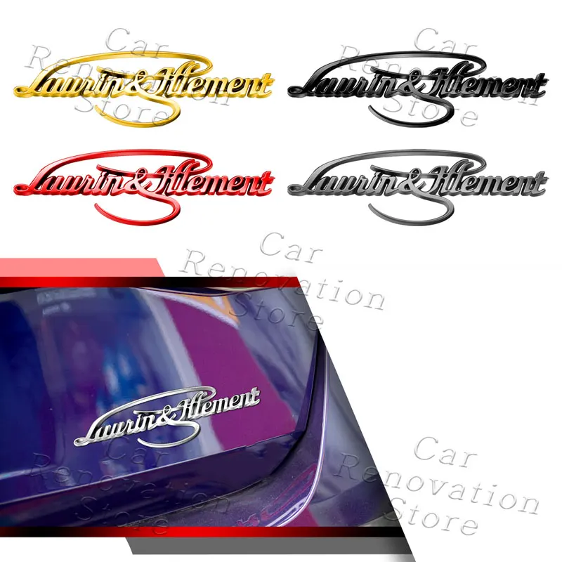 

Автомобильный логотип Laurin и Klement, металлическая наклейка на заднее багажник, боковое крыло для Skoda Kamiq Fabia Rapid Kodiaq Octavia, превосходные аксессуары