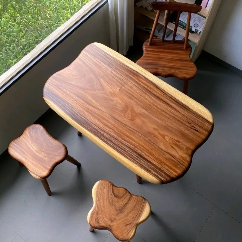 Balcony Coffee table South American walnut Balcony multi-function Leisure  Simple small apartment table