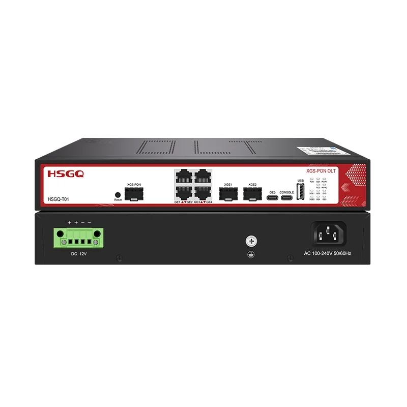 

HSGQ-T01 1*port XGSPON OLT Optical FTTH Opitcal Line Termina with 10GE C++ SFP module ONU fiber optical network equipment