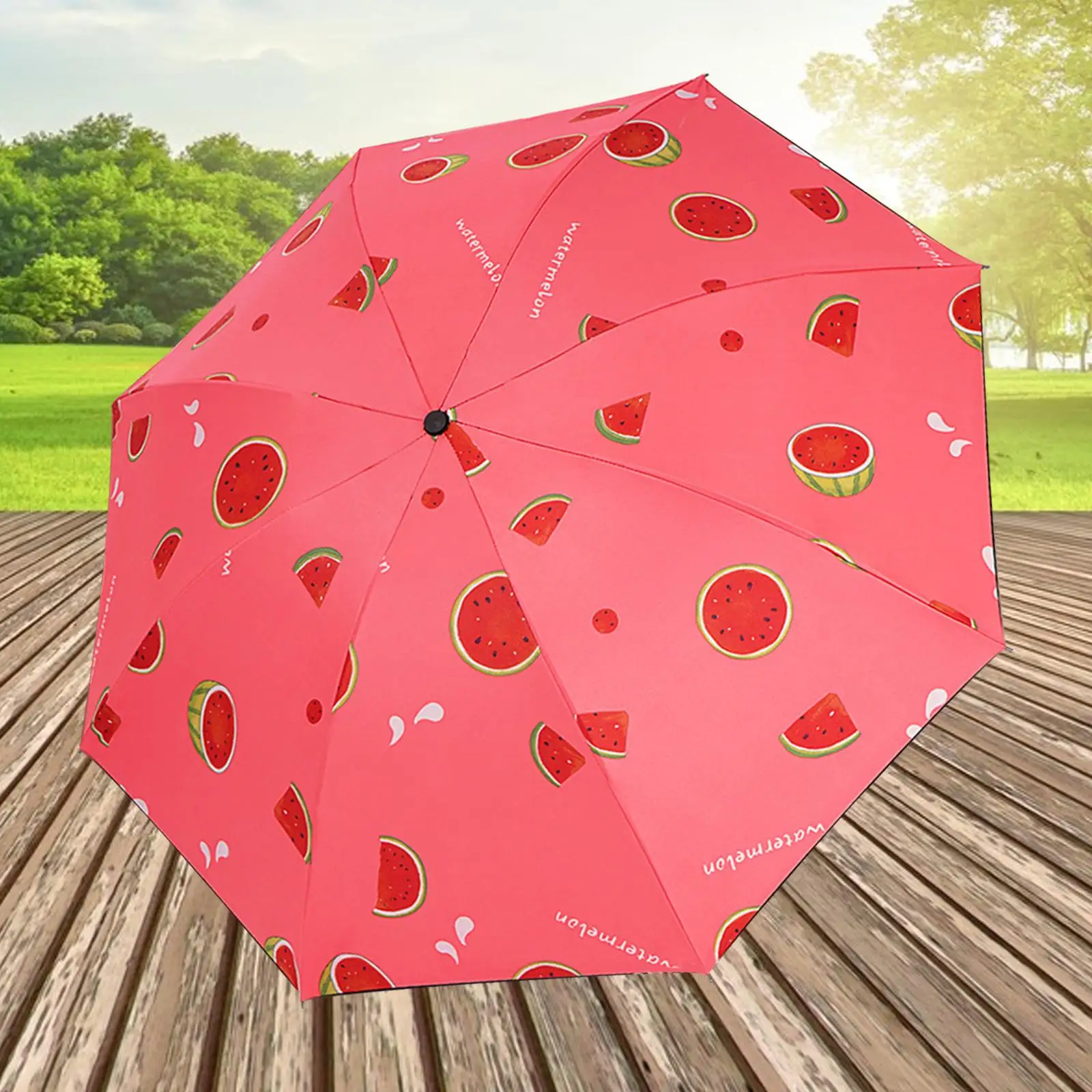 Folding Umbrella Fruit Manual Open Watermelon Portable Umbrella for Girls