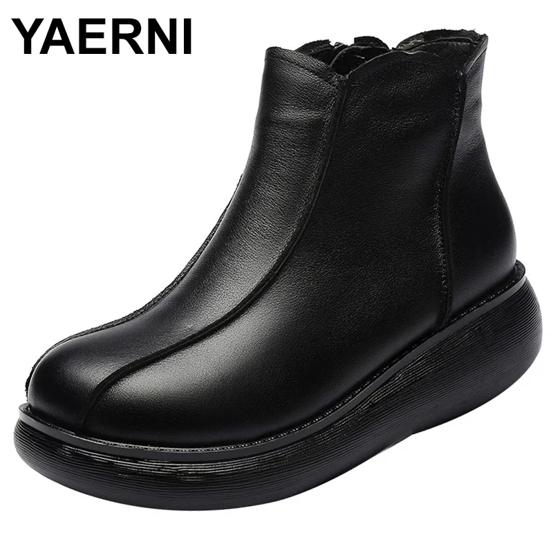 

Женские ботильоны в британском стиле из натуральной кожи, на молнии, с круглым носком, элегантная дизайнерская Роскошная обувь в римском стиле ретро, на лето