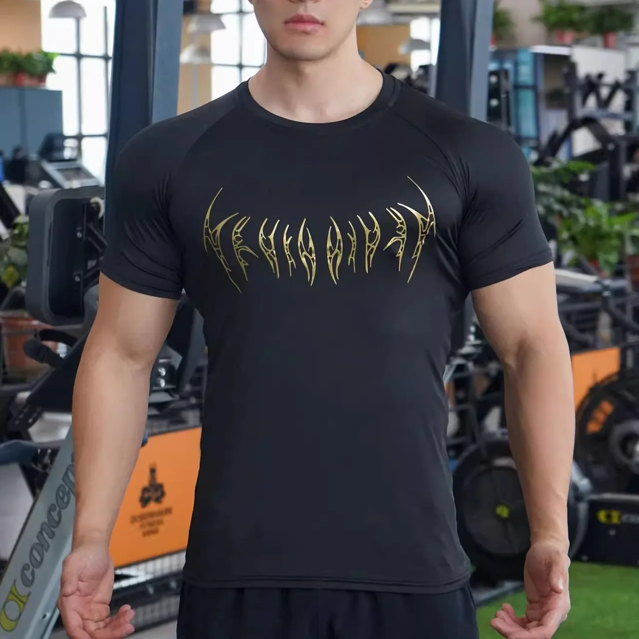 

Summer Sports Men T Shirt Fitness Training Short Sleeve Quick Drying Breathable Joggers Outdoor Exercise Casual Tops Tees Y2k