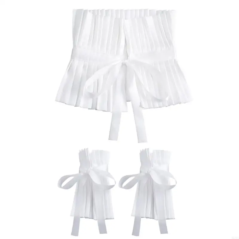 2026 New Gothic Layered Frill Collar Detachable Women’s Embellishment White Lapel