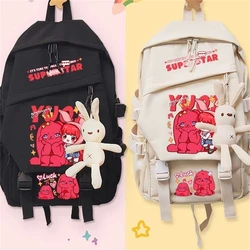 Kpop GIDLE YUQI Backpack Student Schoolbag Kawaii Large Capacity Travel Bag College Backpack Bookbag Women's Backpack