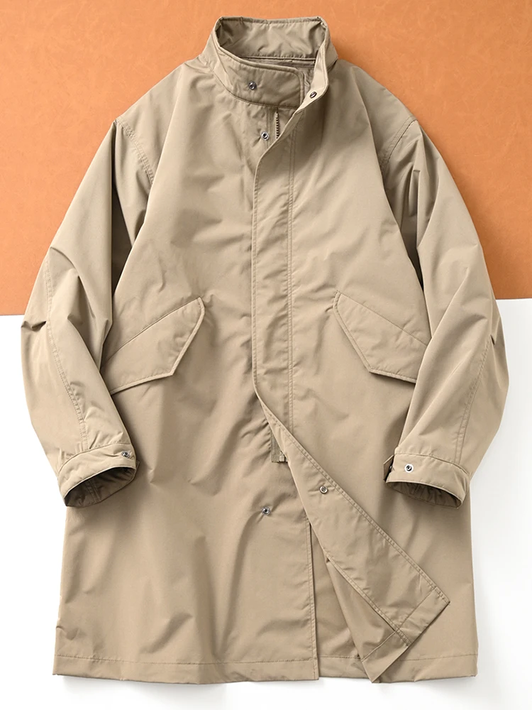 Loose Fit Spring Light Jacket Men Women Casual Layered Outdoor Medium Length Coat Thin Outerwear Try Room Available