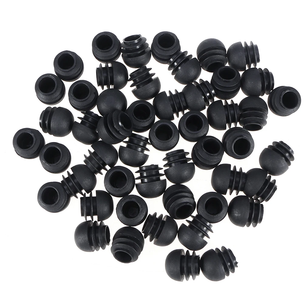 

50Pcs Chair Leg Plastic Plugs Round Furniture Leg Protectors Table Foot Covers Chair Glide Inserts Tubing Plug Caps