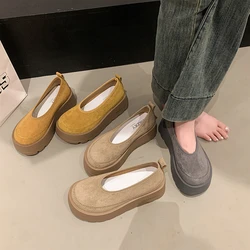 Platform Flats Sandals Women Casual Sneakers Shoes Loafers Woman 2025 Trend Spring Designer New Suede Comfort Zapatos De Mujer
