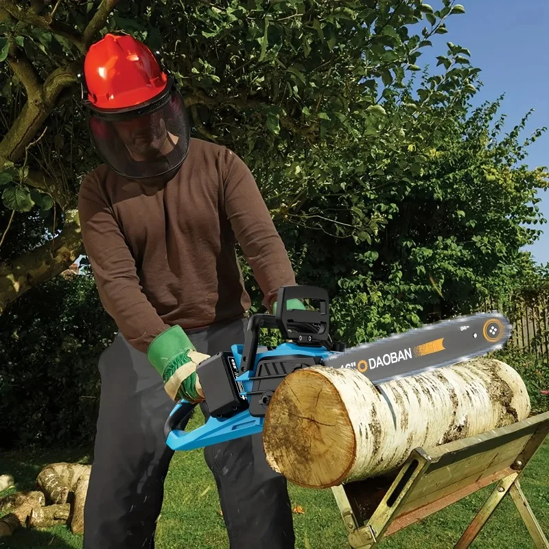 

【Premium】16Inch Brushless Electric Chainsaw With Automatic Oiler Cordless Electric Saw Garden Woodworking Pruning Tool For Bat