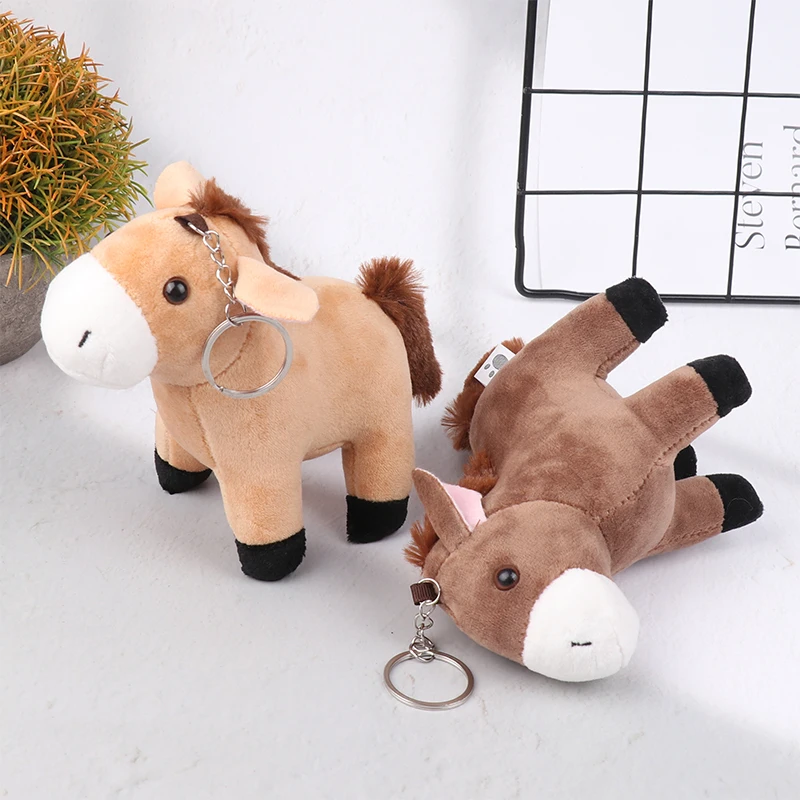 Muñeco de Pony de peluche de dibujos animados de 12,5 cm, muñeco de peluche Kawaii, llavero de caballito, bolso para niñas, regalos colgantes