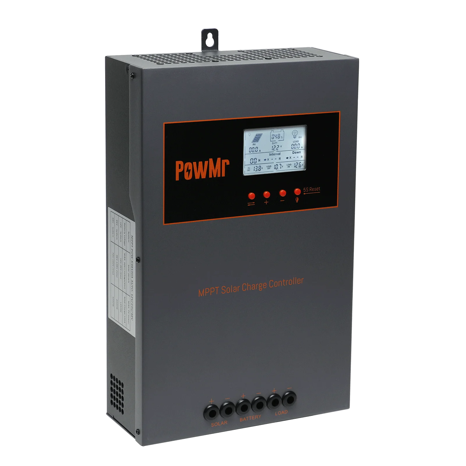 100A 12V 24V 48V DC Solar Controller Automatically Identifying MPPT Solar Charge Controller For Home Battery Charging System