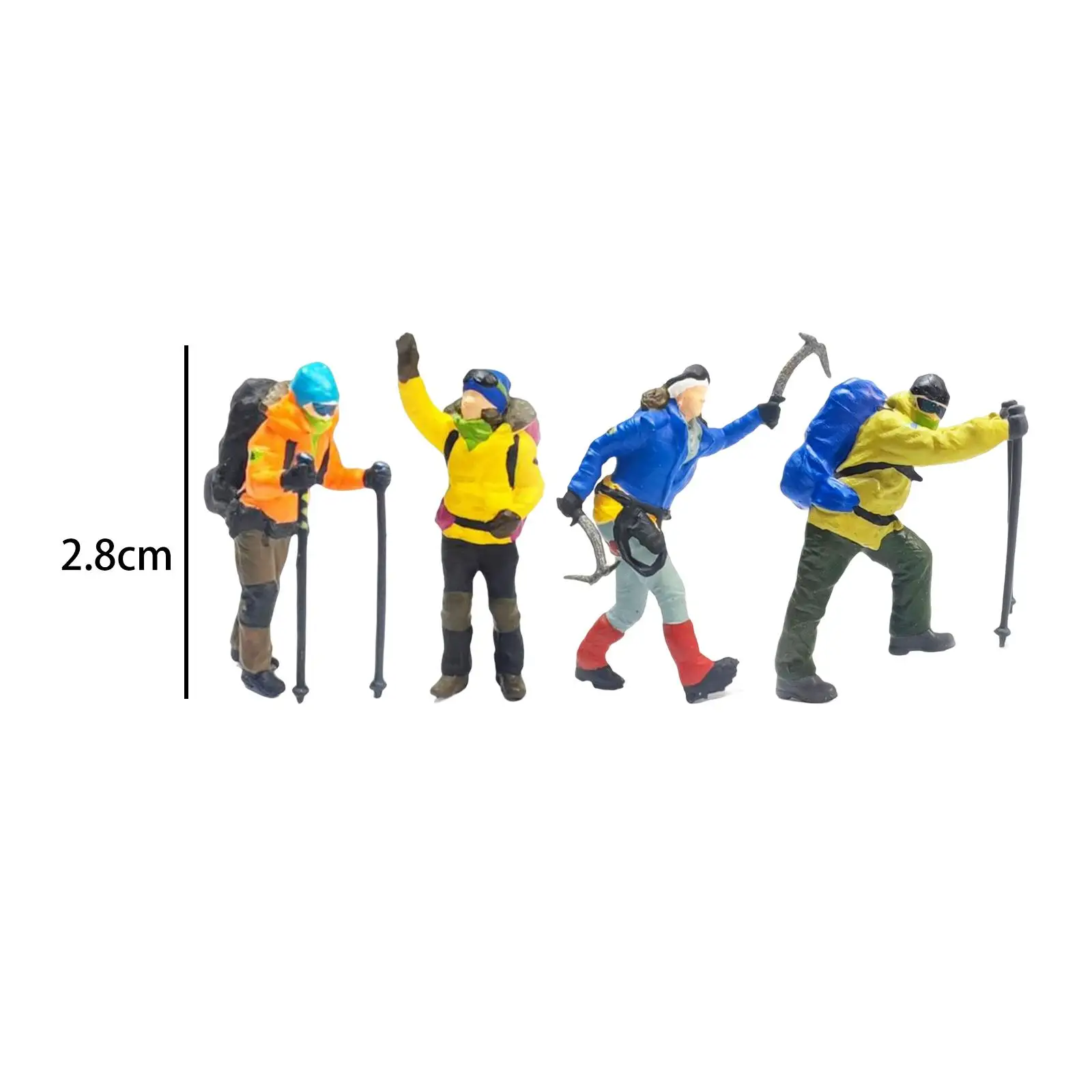 Figuras de acción en miniatura para niños, juguetes de personas pequeñas, 4 piezas, para juegos de rol, casa de muñecas