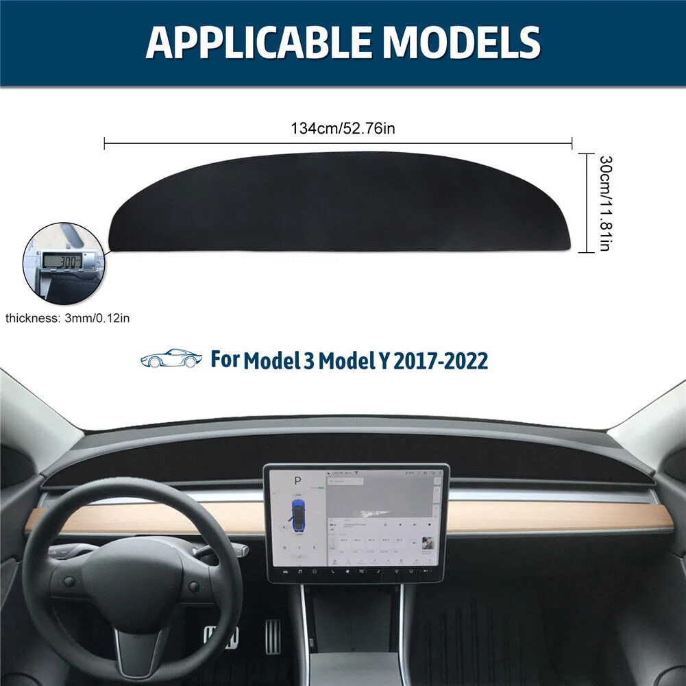 Center Console Sun Protection Pad Instrument Panel Light-Proof Pad Sunshade and Sun Protection for Tesla Model 3 Y