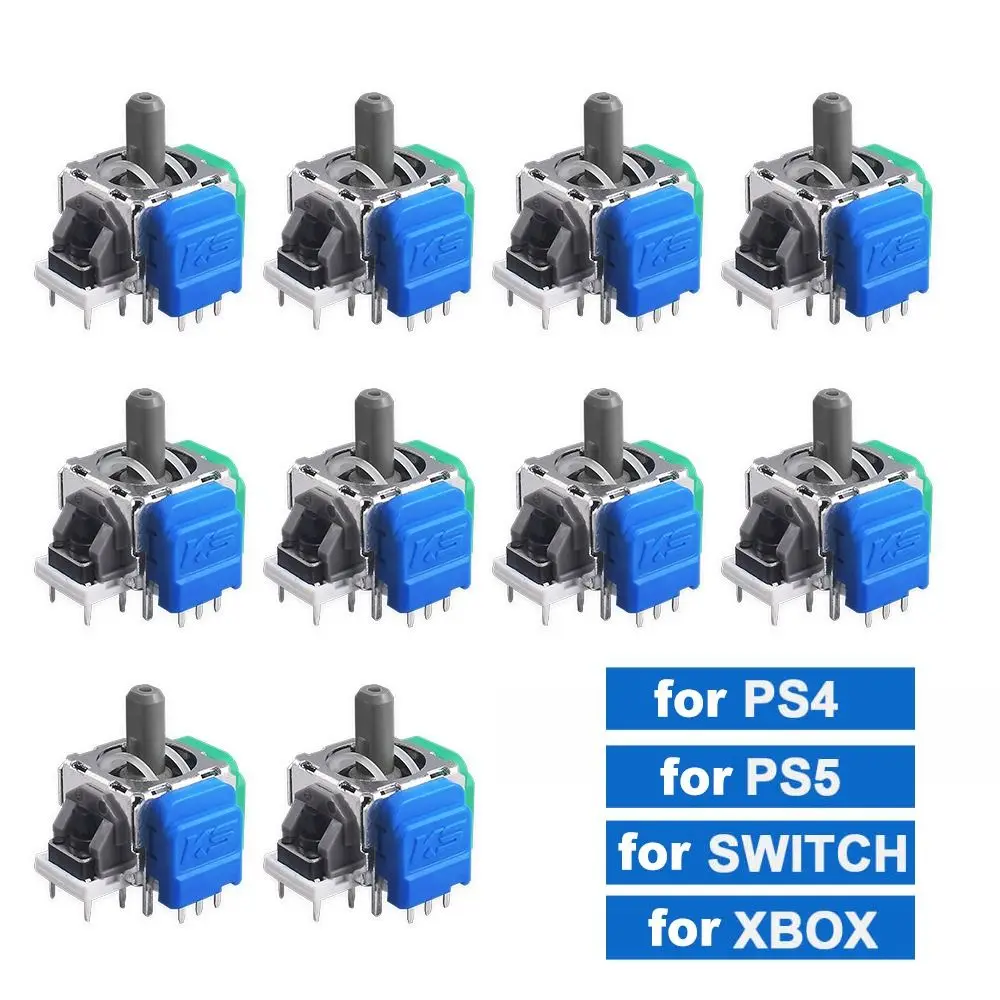 Anti-Drift TMR Elektromagnetischer Joystick 3D Analog Langlebiger ThumbStick Hochpräzises Spielzubehör für PS5/PS4/Xbox/Switch Pro