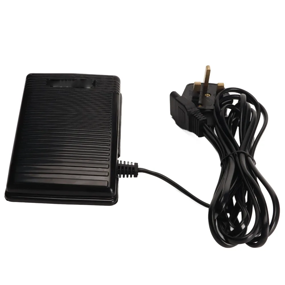 Power Cord Foot Control Pedal Three Holes 5.3in Long Foot Speed Control 220V Plug Foot Controller Sewing Machine