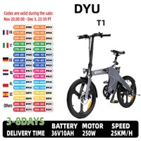 DYU-T1 250W Rack Electric Bike with Brushless Motor, 36V 10Ah Lithium Battery, Magnesium Alloy, For 20 Inch Adult
