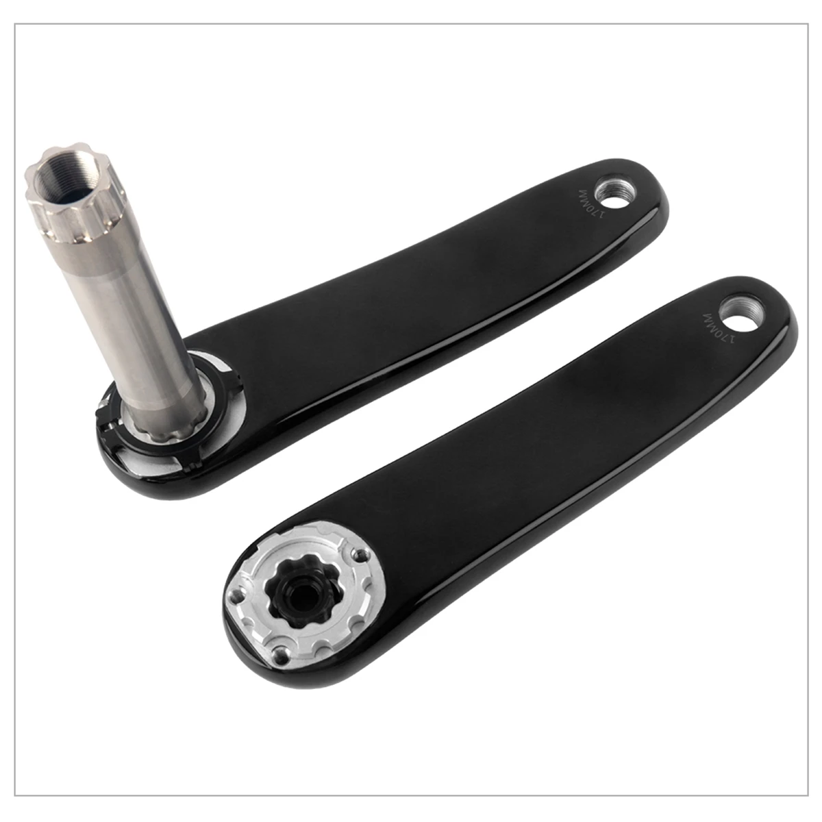 WUZEI MTB Carbonfaser-Kurbelgarnitur 165 170 175mm Mountainbike-Kurbelsatz 24mm Ti AL-7075 Achse 3-Loch Fahrradkurbel für Shimano – Detail 20