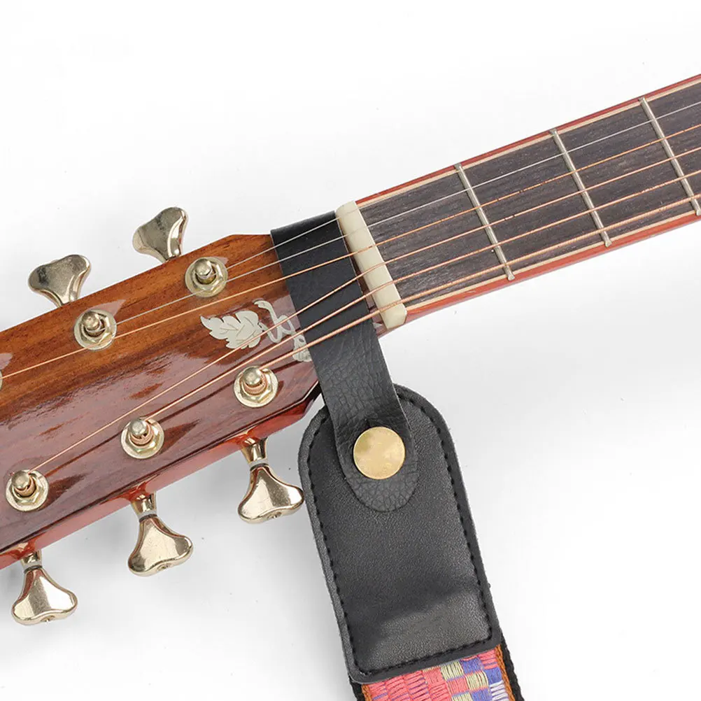 2 قطعة حزام الرقبة الغيتار قسط مقاومة للاهتراء تحديد الفرقة للكهرباء الصوتية باس الغيتار الشعبي غراب الرأس ملحق دائم