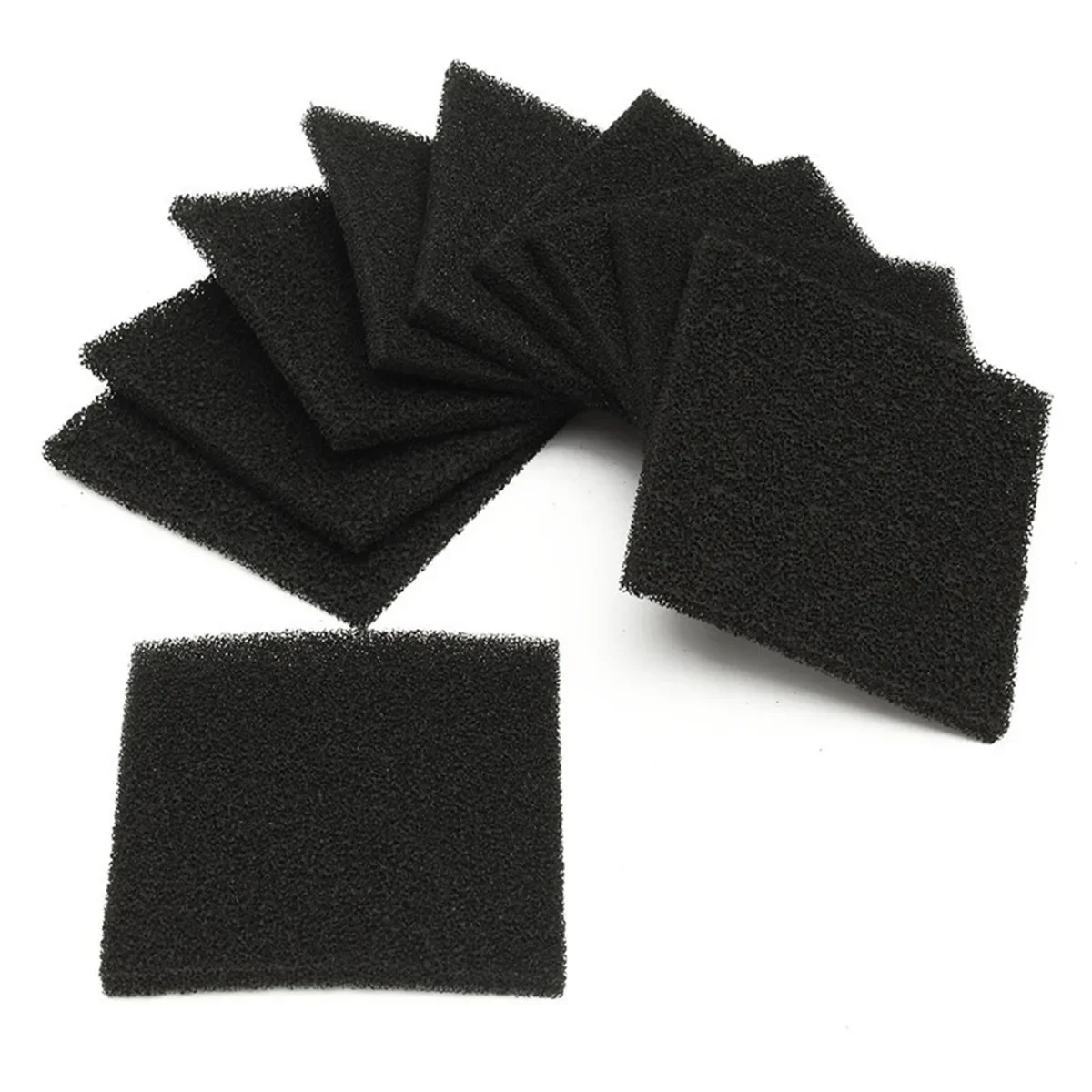 10Pcs/Set 12.8x12.8cm Activated Carbon Filter Sponge For 493 Solder Smoke Absorber ESD Fume Extractor