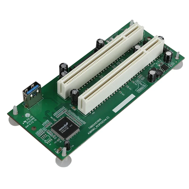 بطاقة محول PCI-e إلى PCI PCIe إلى بطاقة توسيع فتحة PCI المزدوجة تدعم بطاقة الحصول على البيانات وبطاقة الضرائب الذهبية