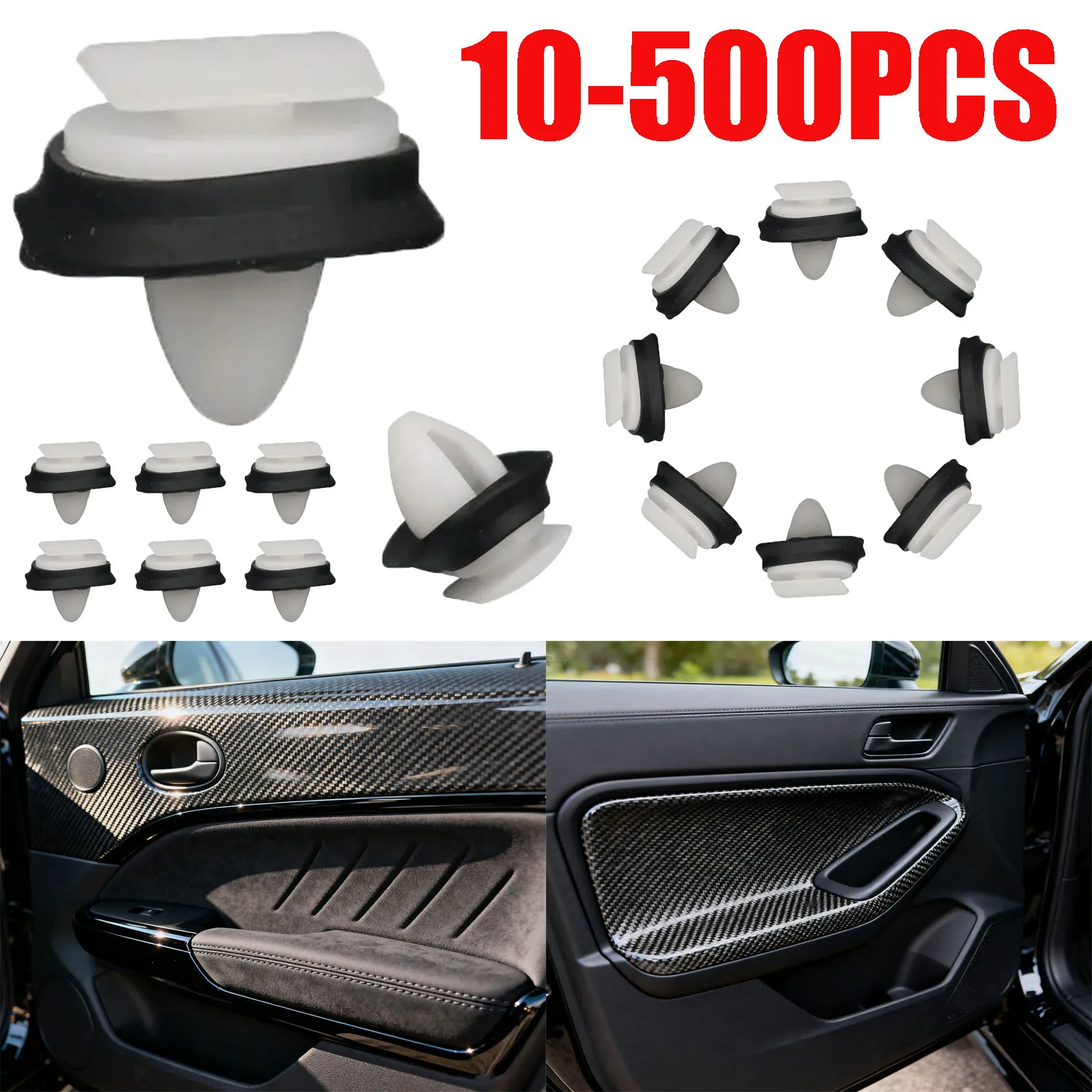 10-500X Side Exterior Body Moulding Strip Fastener & Car Door Trim Panel Clips Kit For Citroen JUMPER Fiat Ducato Peugeot Boxer