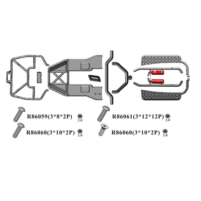 RGT Spare Parts R86213 R86310 R86328 R86338  For 1/10 EX86181 EX86170/PRO/120 Crawler Model Car