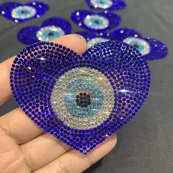 Evil Eye Clothes Patches Rhinestone Heat Transfer Appliques Sewing Accessories Iron On Punk Diy Stickers Backpack Emblems